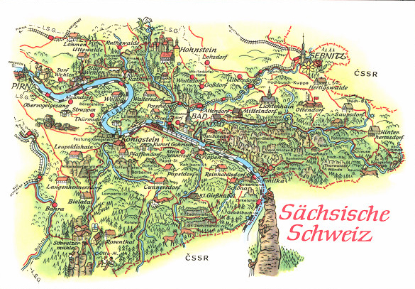Postkarte DDR Landkarte Rund um den Schwielochsee ungelaufen Ansichtskarte L12